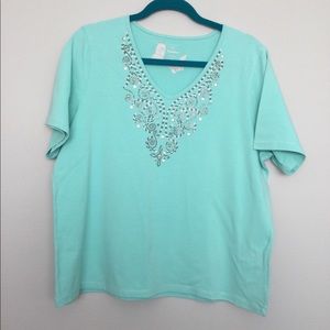 TanJay Embellished Tee   Size L